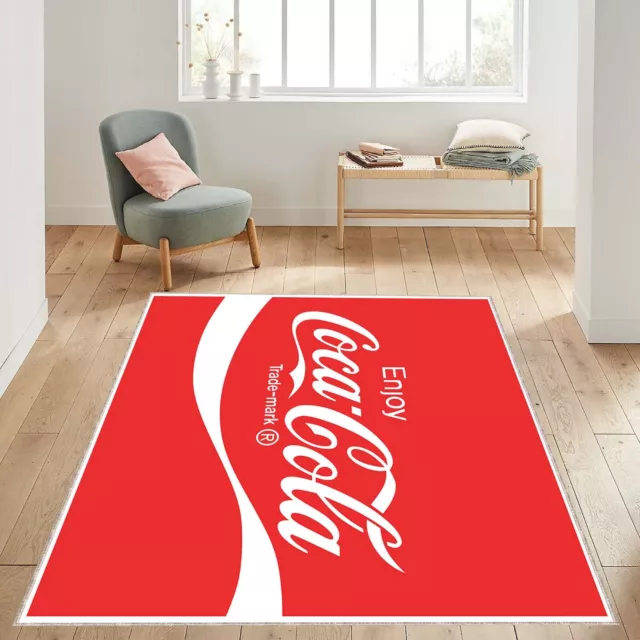 Coca Cola Rug, Drink Patterned Rug, Coca Cola