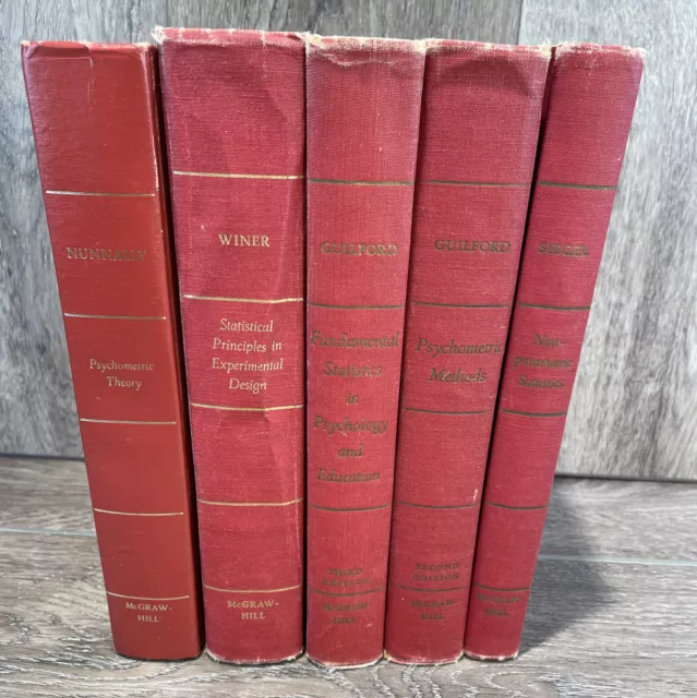 McGraw-Hill SERIES IN PSYCHOLOGY Lot of 5 Hardcover Volumes 1954-1967 Textbooks