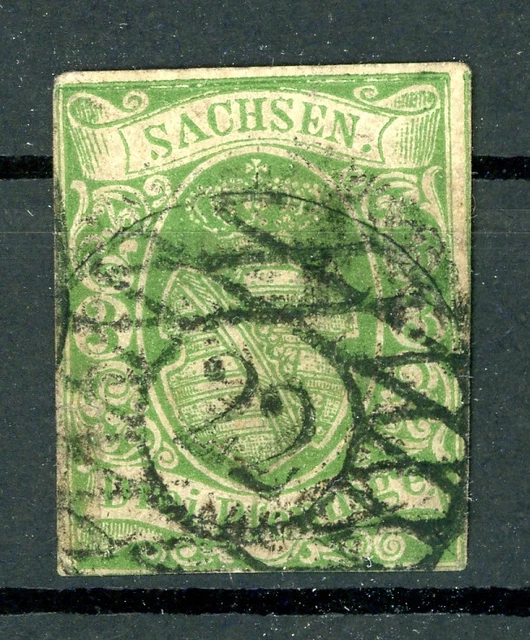 Sachsen: Mi.Nr.2IId gestempelt "22" Reichenbach, Kurzbefund Vaatz BPP. Mi: 700,-