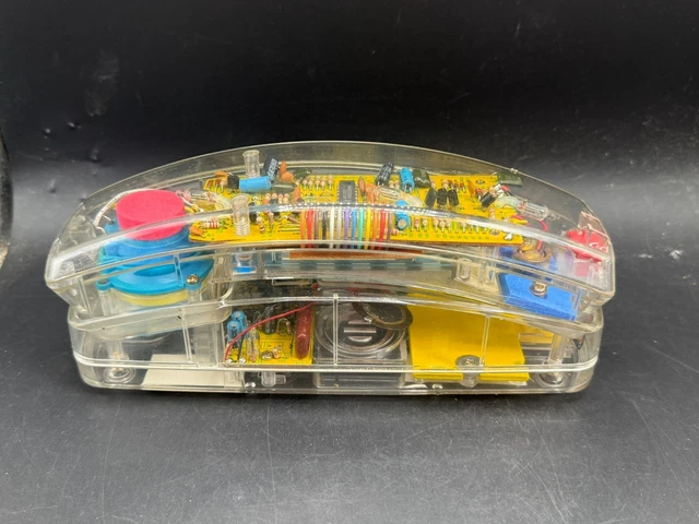 VINTAGE RADIO SHACK Transparent Clear Light Up Push Button Phone ...