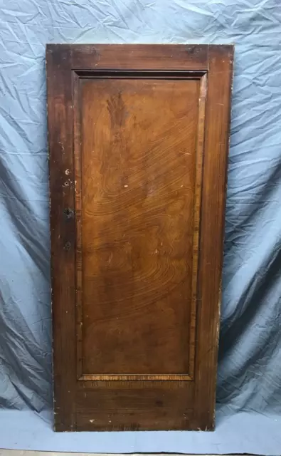 Antique Single Panel Hand Drawn Wood Pantry Cupboard Door 27x62 VTG Old 187-23B