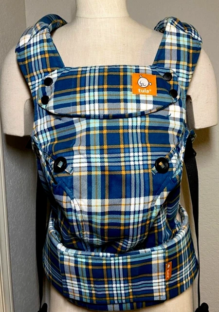 Tula Explore Baby Carrier Skylar Blue Plaid Print 7-45 LBS No Hood