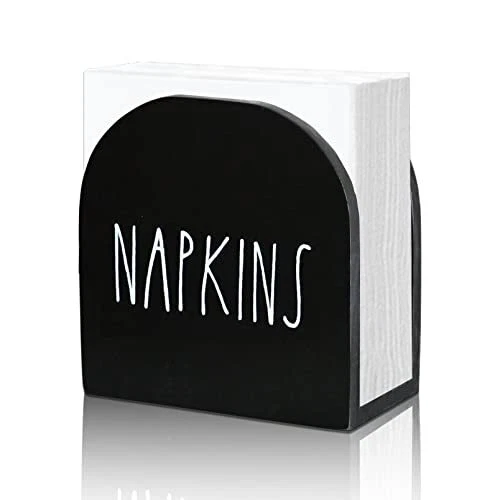 Napkin Holder, Modern Farmhouse Napkin Holder, Wooden Napkin Holder, Black