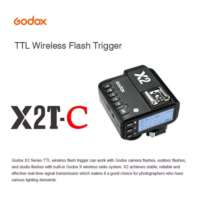 Godox X2T-C Transmitter TTL 2.4G Bluetooth F Canon Camera Android Smartmobile
