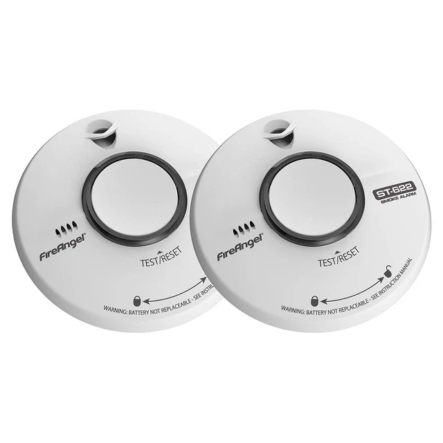 Fireangel TST-622Q Smoke Alarm, 2 Pack TST-622