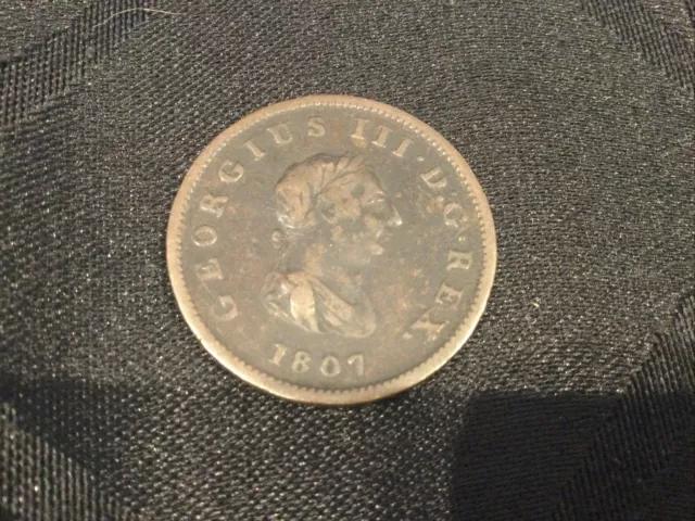 1807 George III Half Penny Coin