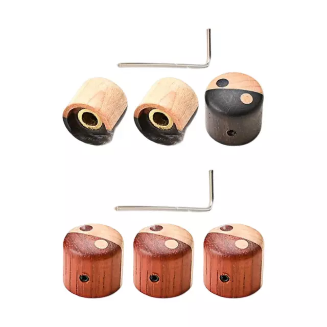 Volume Timbre Boutons Pièces de guitare en bois Tonalité de guitare 3 pièces