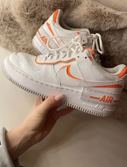 nike air force 1 shadow white total orange