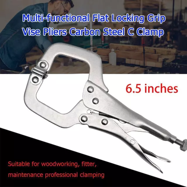 fr 6.5 Inch Locking Clamp Pliers with Swivel Pads Adjustable Welding Clamps