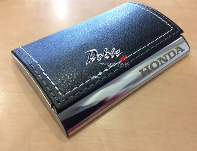 New 2021 Genuine Honda Merchandise Stainless & Leather Business Card Holder Case