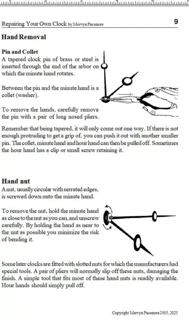 Repairing Your Own Clock book - Passmore. Simple guide fix mechanical movements 3