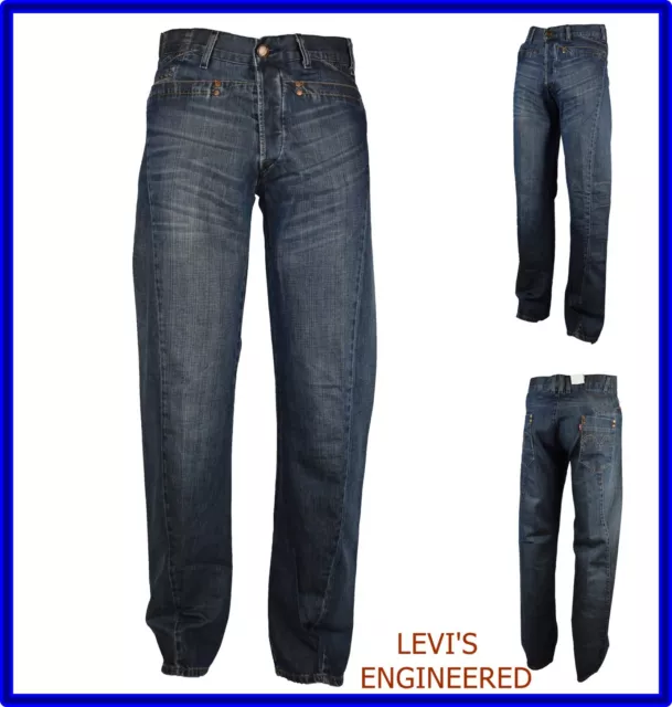 jeans levis engineered uomo pantaloni levi's larghi gamba larga hip hop w30 44