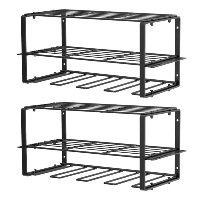 2 Pack Cordless Drill Holder Wall Mounted Utility Rack Tool Storage