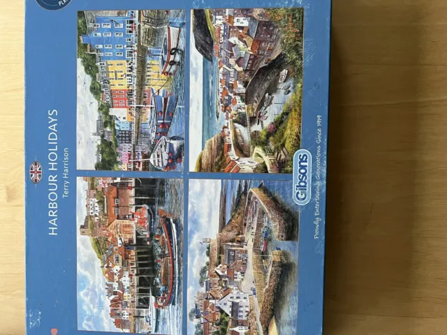 Gibson 4x 500 PIECE PUZZLE- Harbour Holidays