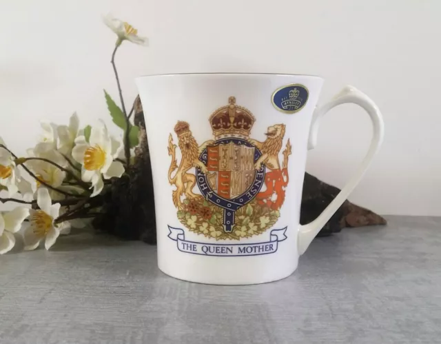 Aynsley Queen Mother 90th Birthday Mug Commemorative Queen Elizabeth Bone China