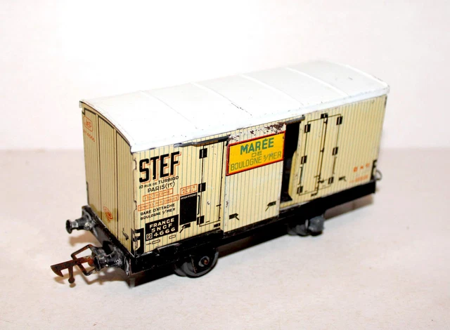 Fourgon Wagon à Bagages JEP Réf.5771 B - Acier Embouti - L.24 Cm - Gris/vert