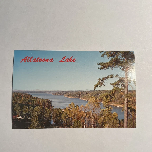 POSTCARD CARTERSVILLE GA Allatoona Dam Lake Etowah River Vintage
