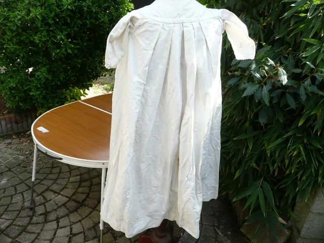 Manteau De Baptême Vintage Années 50 En Coton Piqué Blanc - Mixte, Très Bon état, Pièce Ancienne