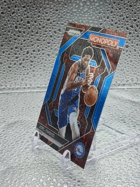 JOEL EMBIID 2023-24 Prizm Monopoly #PS7 Red Icons Pattern All-Star ...