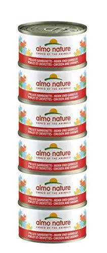 Almo Nature Mega Pack Natural au Poulet et Crevettes - Nourriture humide pour...