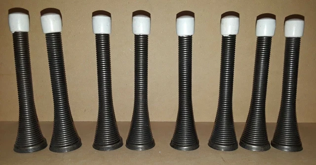 8 Pack 3-3/4" Jumbo Spring Door Stops Antique Brass Finish Stopper Baseboard