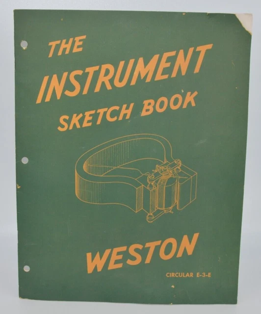 Rare/Vintage The Instrument Sketch Book Weston Circular E-3-D 1953 Electrical