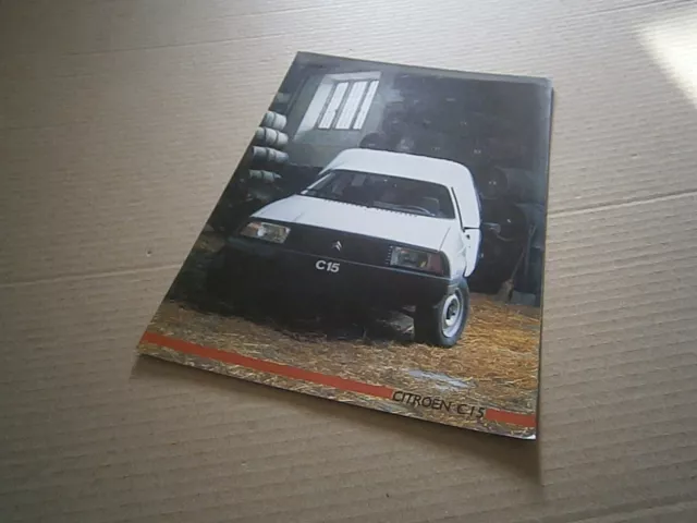 Catalogue  pub auto prospectus brochure: Citroën C15 1986