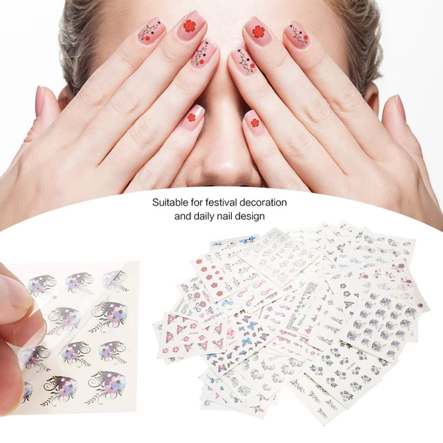 Lightweight Flower Pattern Sticker Nail Art Sticker Daily Nail Design Manicure