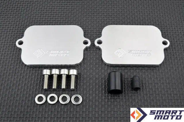 PAIR Valve Removal kit with SMOG Block Off plates Kawasaki ZX6R 1997-2002