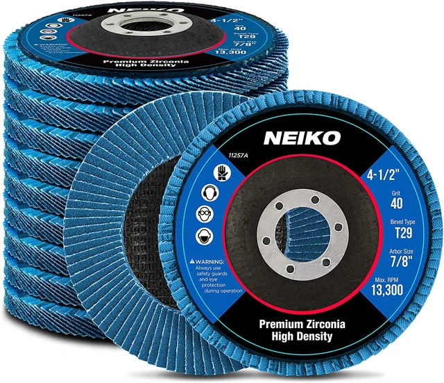 29 Pack  Density  4.5" X 7/8 Inch Jumbo Premium Zirconia Flap Disc 40 Bevel Type