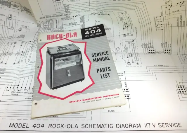 Rock-ola Model 404 Service Manual, Parts List, Schematic Diagram Jukebox Manual