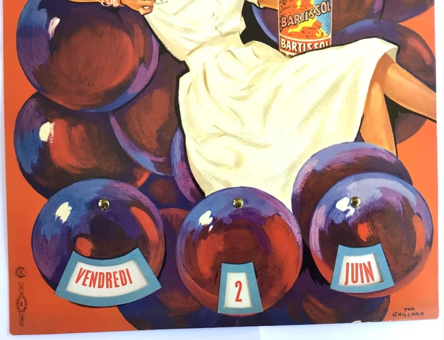 Ancien Calendrier Mural En Carton – Vintage Français – Objet Déco Rétro