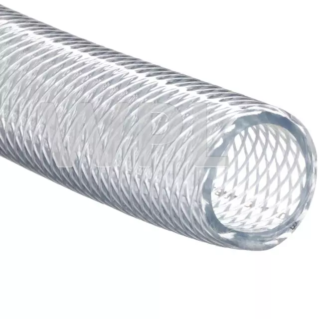 Clear Braided PVC Hose Pipe Tube Reinforced - Food Safe Grade - Water Liquid Oil