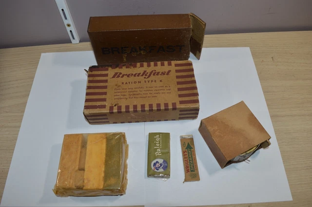 RARE RATION MILITAIRE US Américain Rouge Breakfast type K 1939/1945 D ...