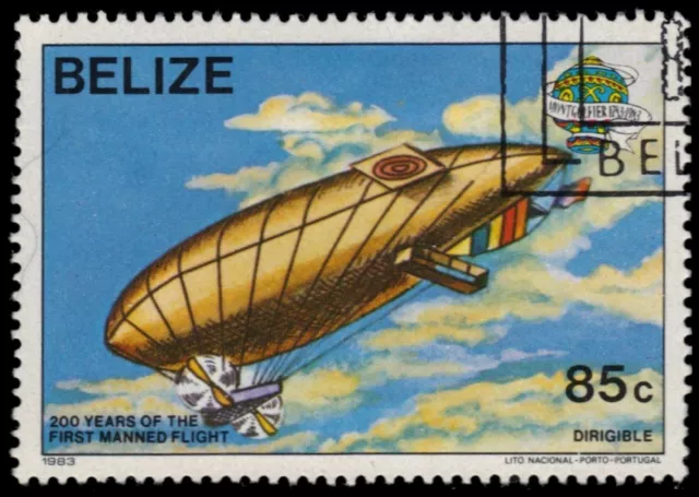 BELIZE 675 (SG739) - Manned Flight "Dirigible" (pa54987)