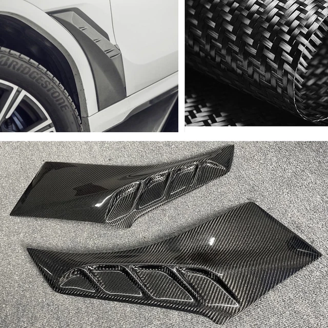 Copertura finitura anatra sfiato laterale in vera fibra di carbonio per BMW X6 G06 M Sport 2020-22