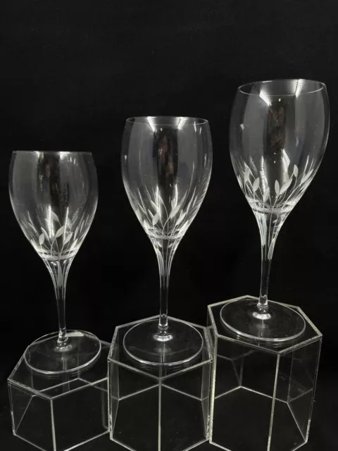 Cristal D'Arques-Durand NOVA Claret Wine Glasses Goblets 7.75" Petit Points (3)