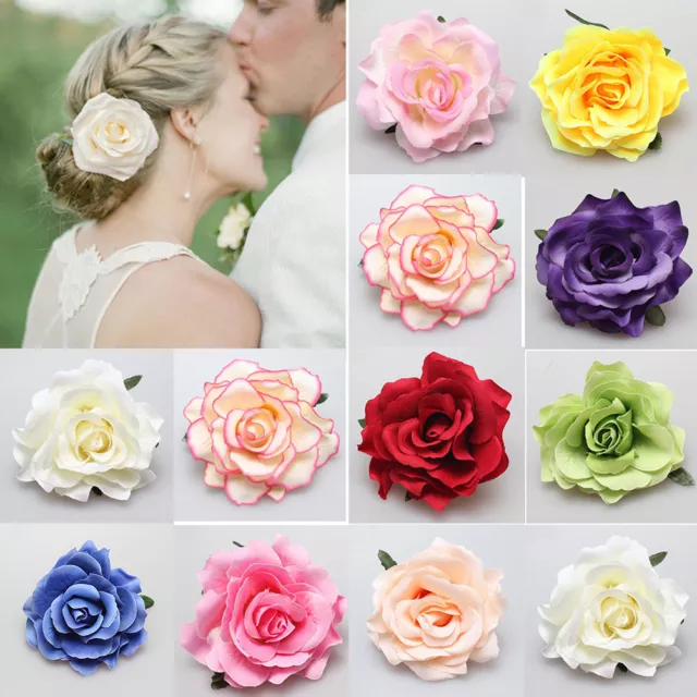 Bridal Rose Flower Hair Clip Hairpin Brooch Wedding Accessorie Bridesmaid~7H