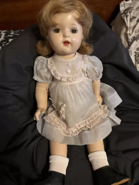 Antique Madame Alexander Flora McFlimsey Antique Composition Doll Blue Eyes