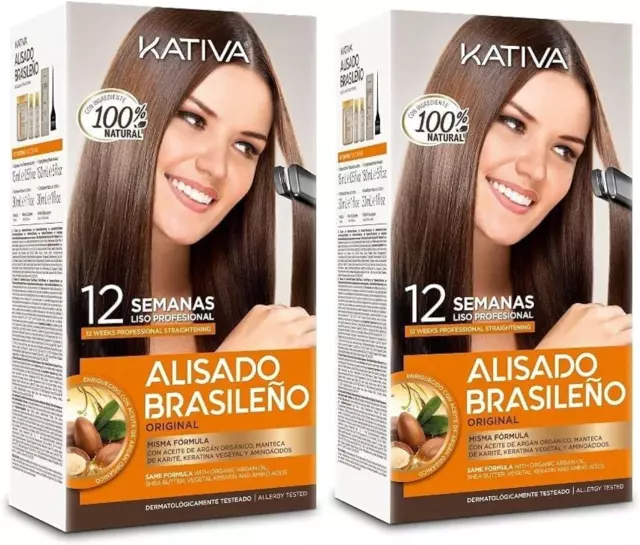 Keratin and Argan Oil Brazilian Straightening Kit Pack 2X150 Ml