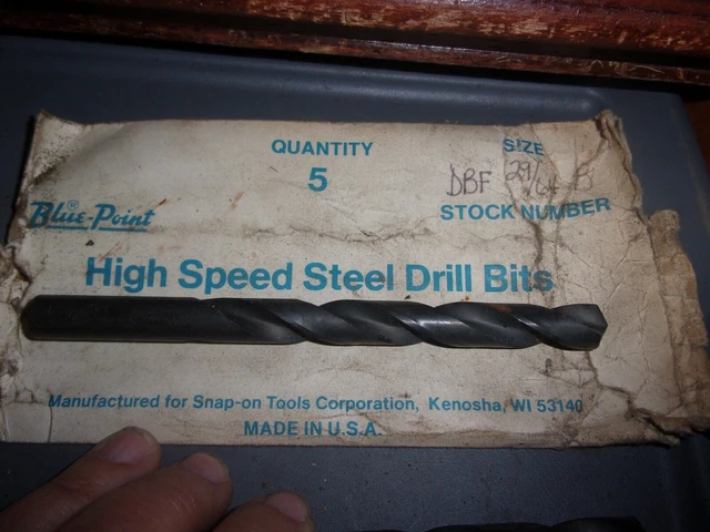 (1) 29/64" Blue Point high speed steel drill bits mfg. for snap on tools USA