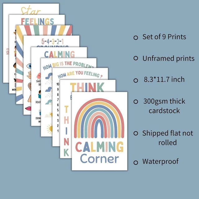 CALMING CORNER CLASSROOM Posters-Feelings Wheel Chart Emotions Poster ...