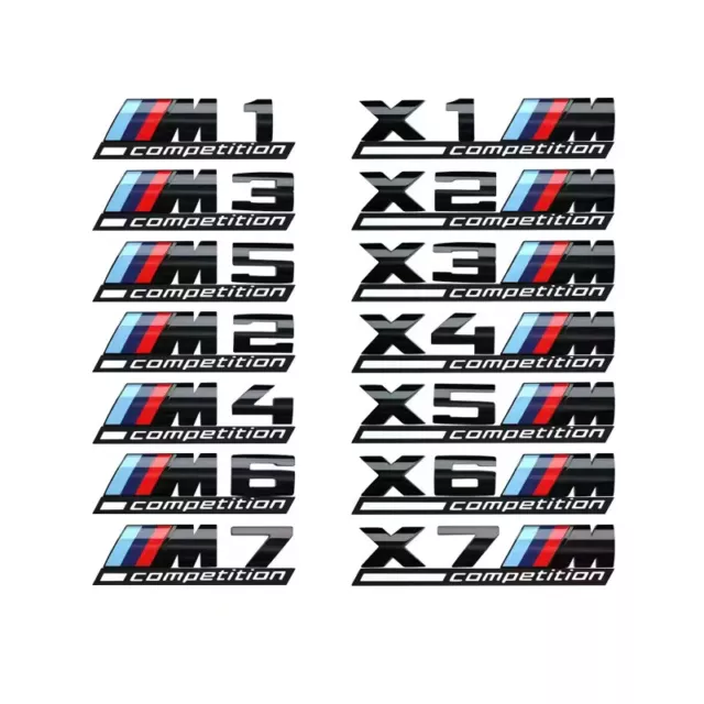 Original BMW Emblem M1 2 3 4 5 6 8 X3 X5 X6 Competition Schriftzug Schwarz Logo