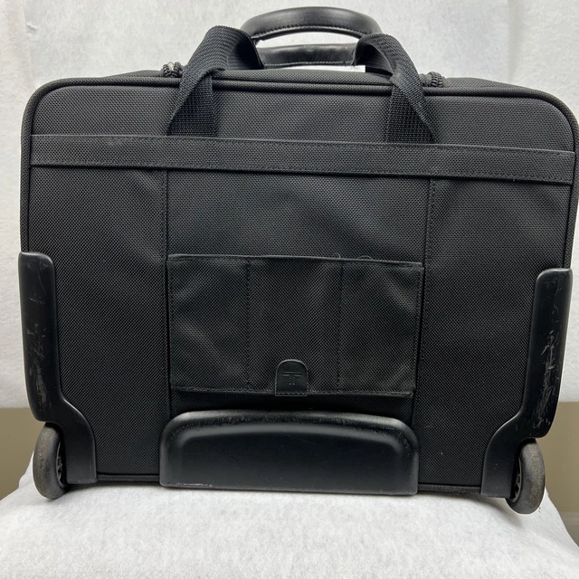 TUMI Alpha Deluxe Expandable Wheeled Rolling Briefcase Bag Black w/Laptop Insert 4
