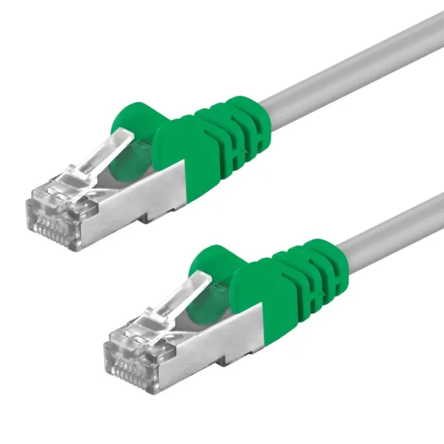 CAT.6 2m S/FTP PiMF Crossover Kabel grau Patchkabel Cu LAN Netzwerk Ethernet