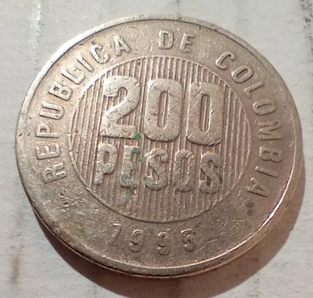 200 Pesos 1995 Republica De Colombia Coin