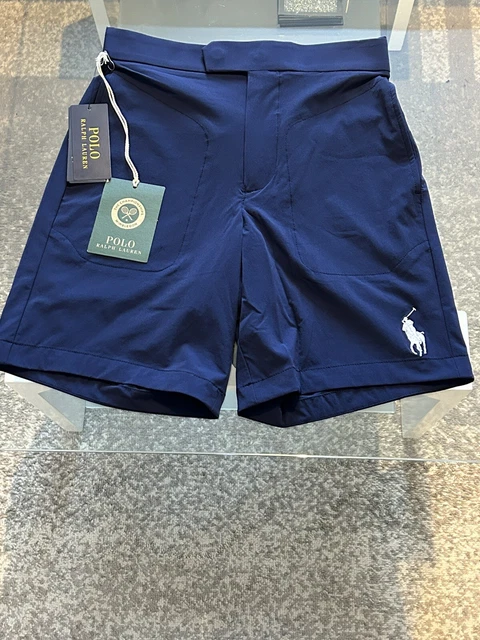Pantaloncini da ragazzo Ralph Lauren Wimbledon blu navy W24 nuovi con etichette