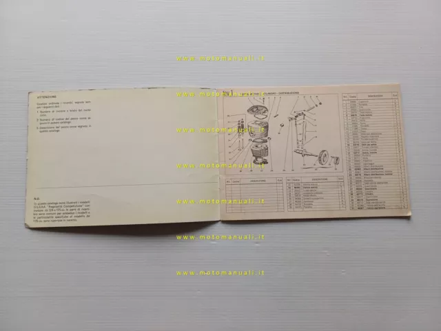 Gilera 124 - 175 Regolarità Competizione 1970 catalogo ricambi originale 2