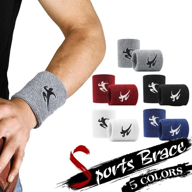 Cotton Tennis Wristband Sweat-absorbent Yoga Wrist Wrap  Outdoor Sports