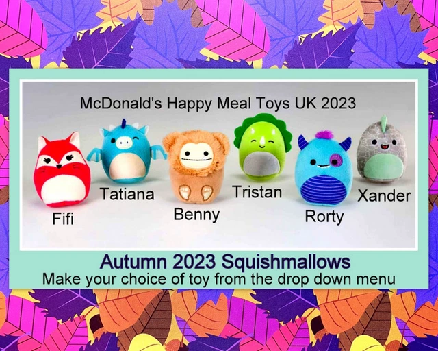 MCDONALD'S UK HAPPY Meal 2023 AUTUMN SQUISHMALLOWS Brand new plush toys